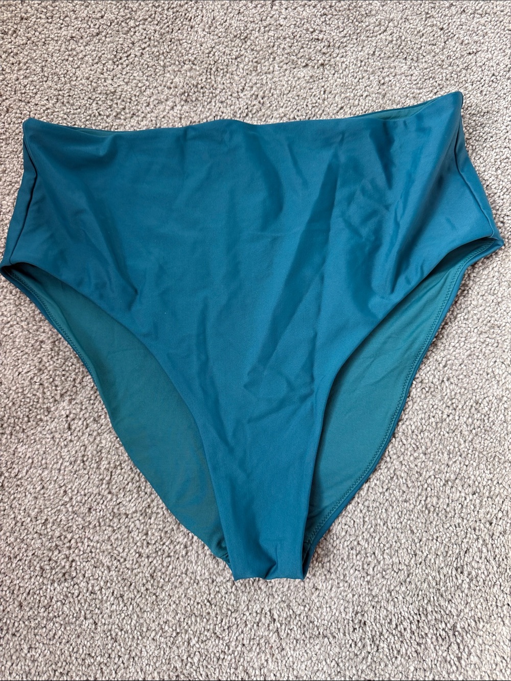 Quince High-Waist Teal Bikini Bottom